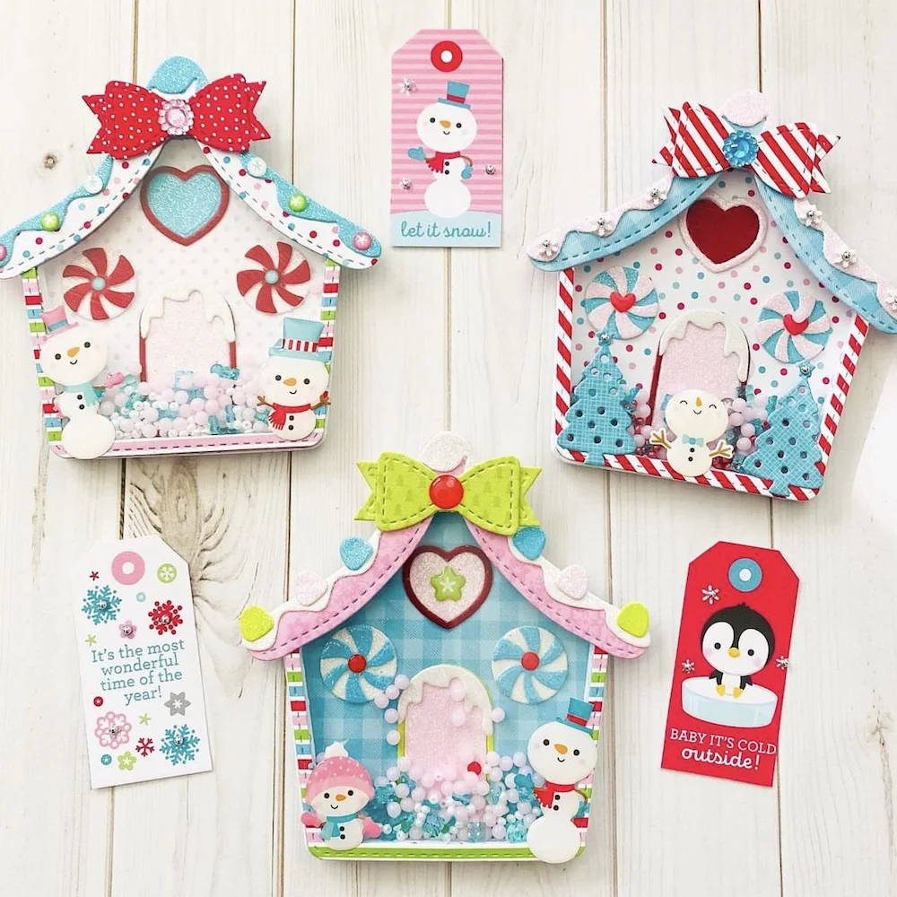 Christmas Candy Gingerbread House Shaker Metal Cutting Dies Card Making Craft