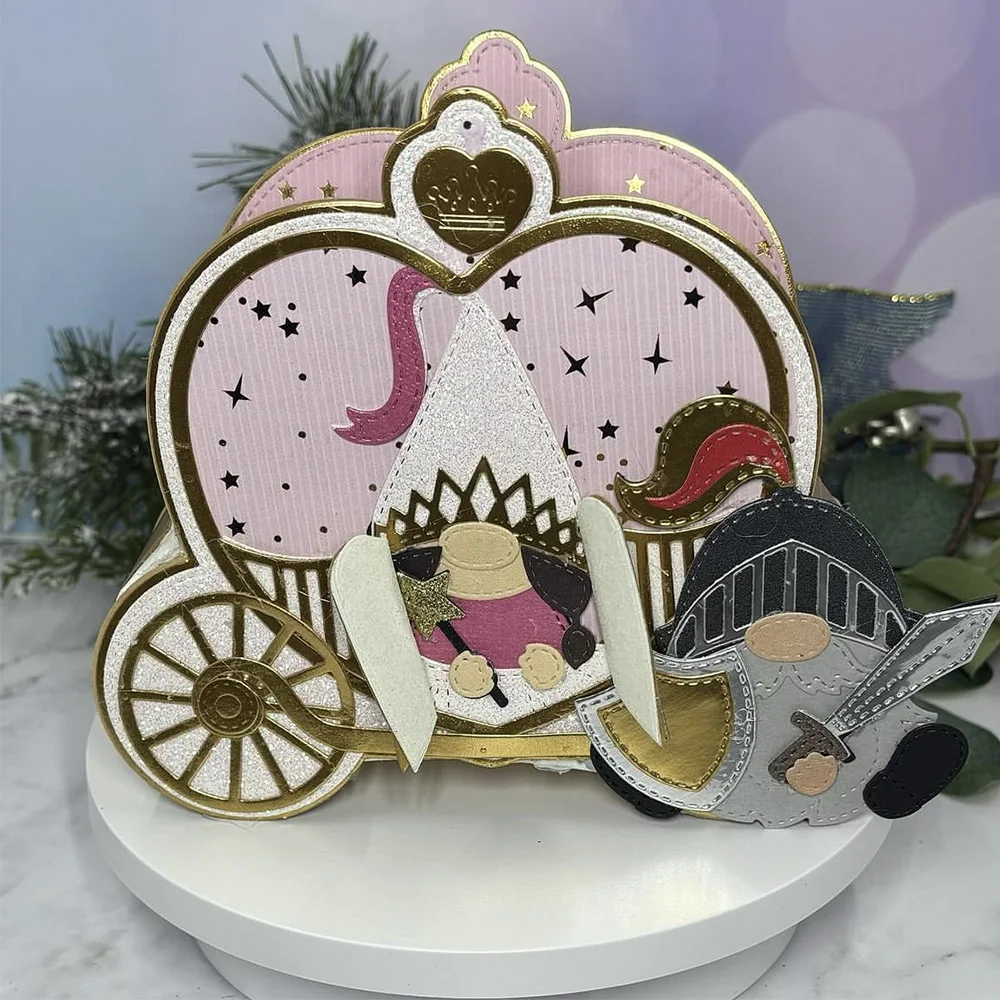 Royal Princess Carriage Mini Album Metal Cutting Dies Scrapbooking Card Craft