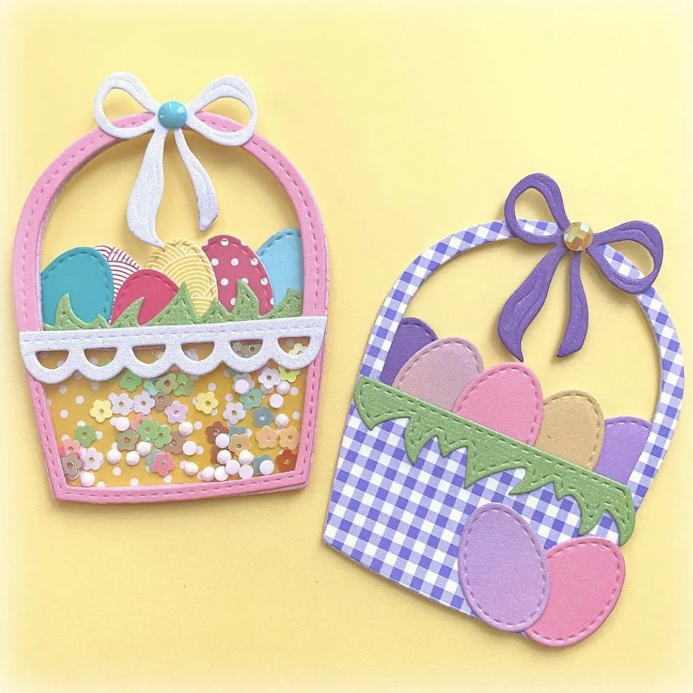 Easter Basket Shaker Metal Cutting Dies DIY Scrapbooking Decorative Card Craft