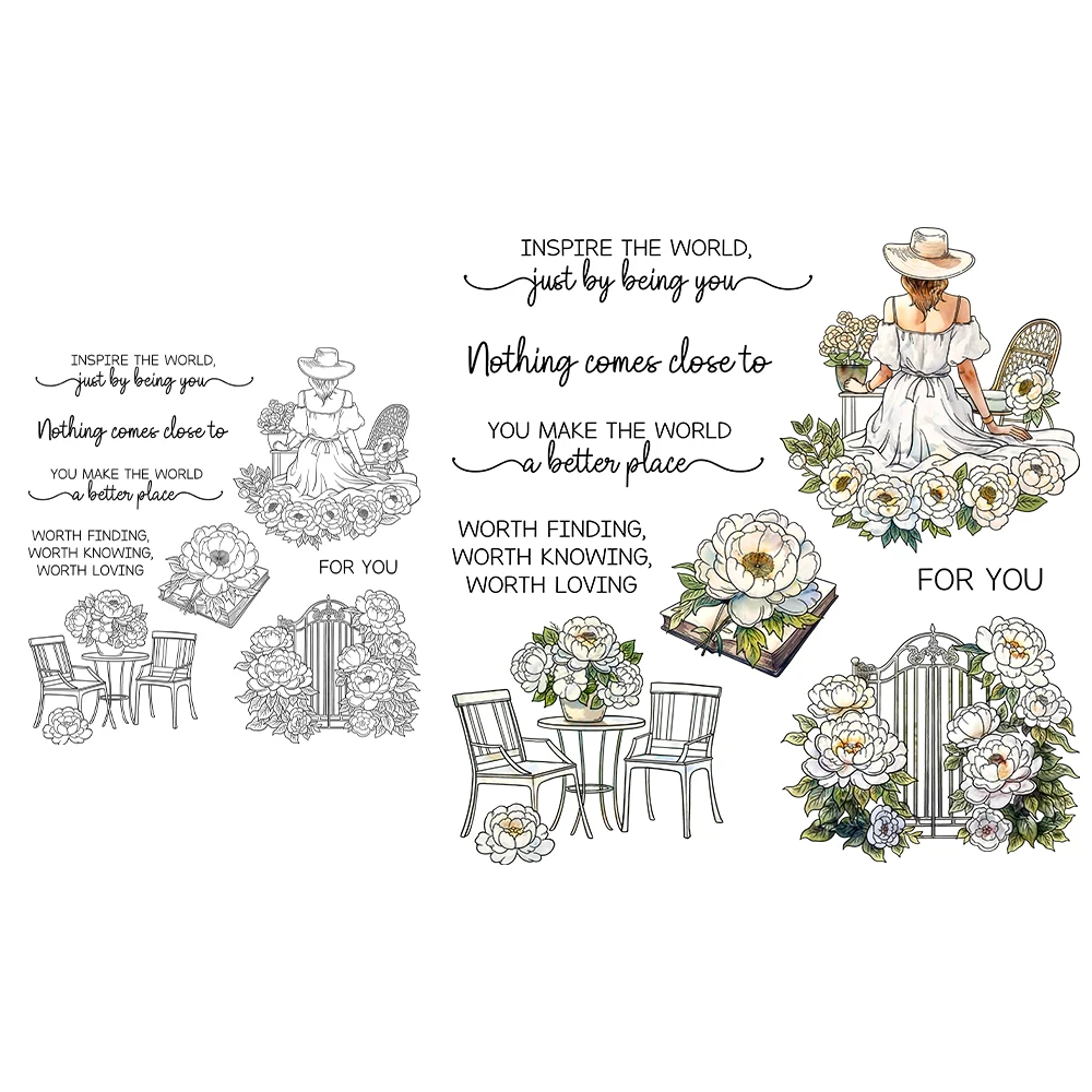 Flower Girl Gate Chair Worth Finding Knowing Loving Clear Stamps Card Craft