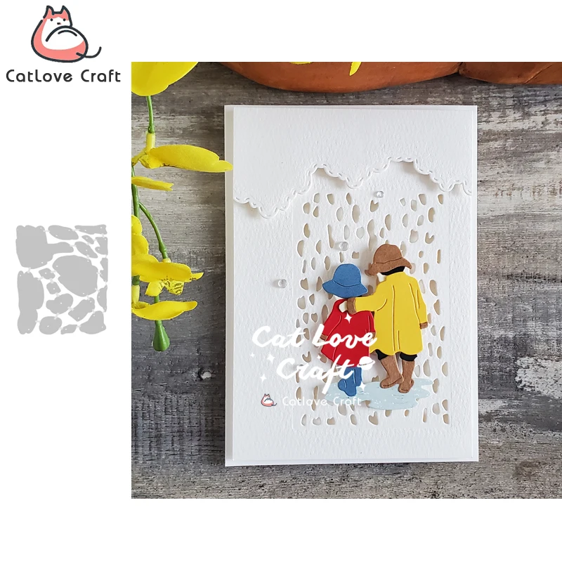Raincoat Rainboots Kids Puddle Metal Cutting Dies Scrapbooking Card Craft