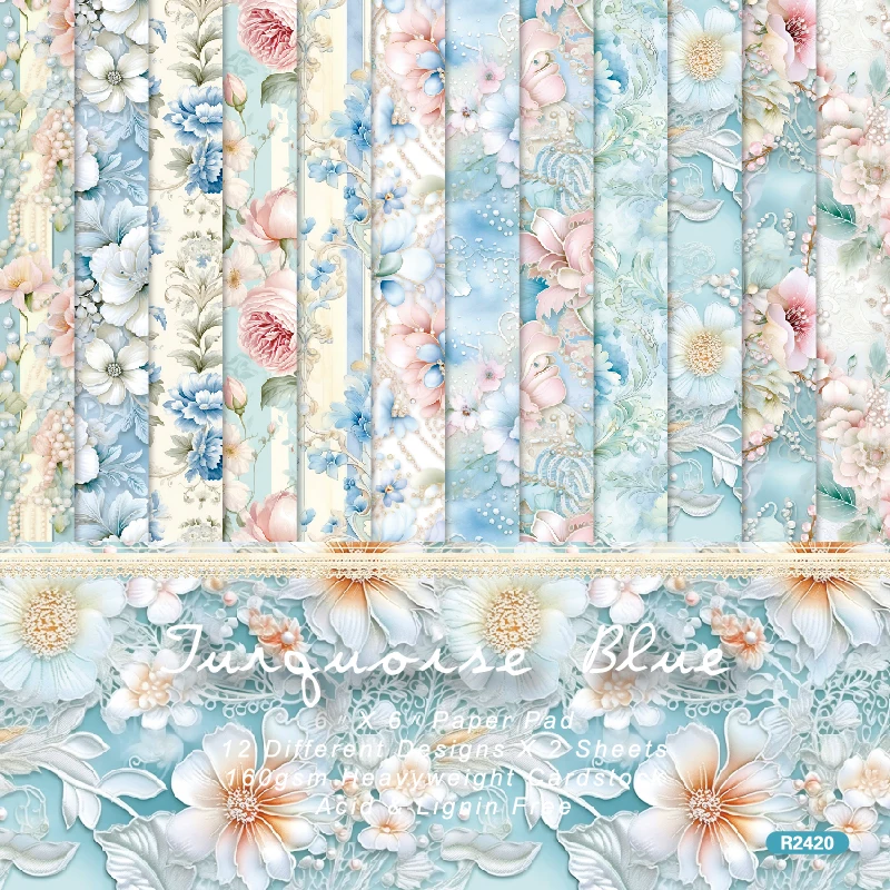 Light Flower Print Wallpaper Pattern Scrapbook Card Craft Cardstock Paper