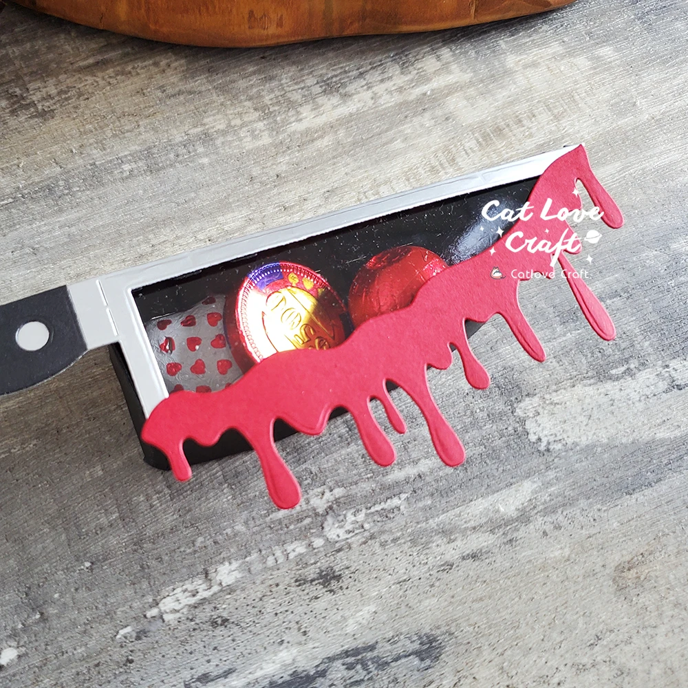 Halloween Bloody Knife Candy Box Metal Cutting Dies