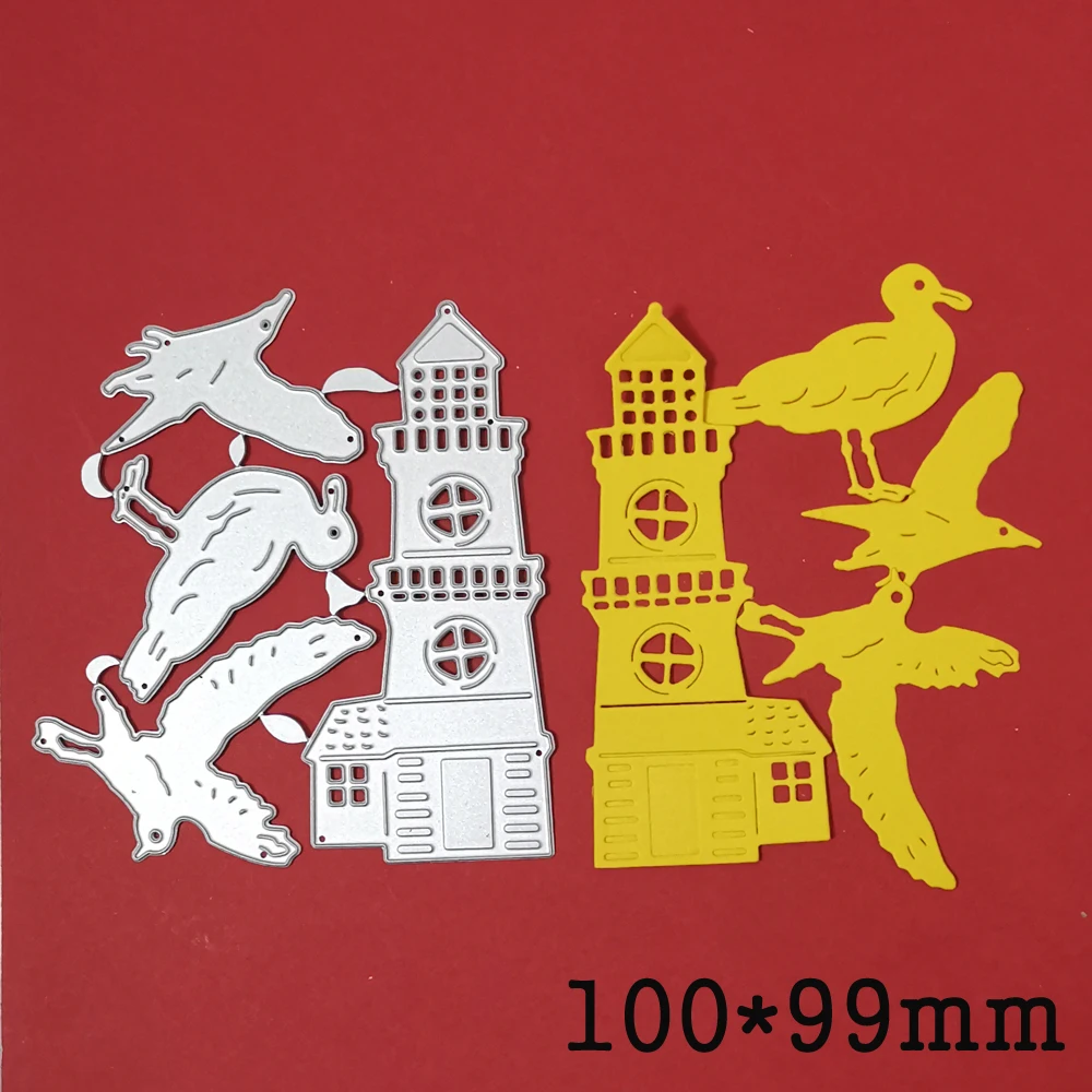 Lighthouse Birds Seagulls Metal Cutting Dies Scrapbooking Card Making Craft