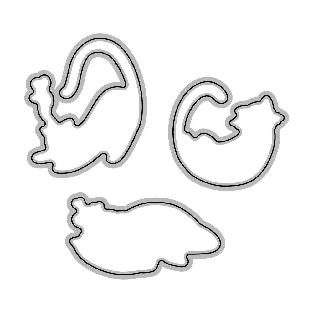 Mangocraft Adorable Pet Cats Hearts Cutting Dies Clear Stamps DIY Scrapbooking Metal Dies Silicone Stamps For Cards Albums Decor