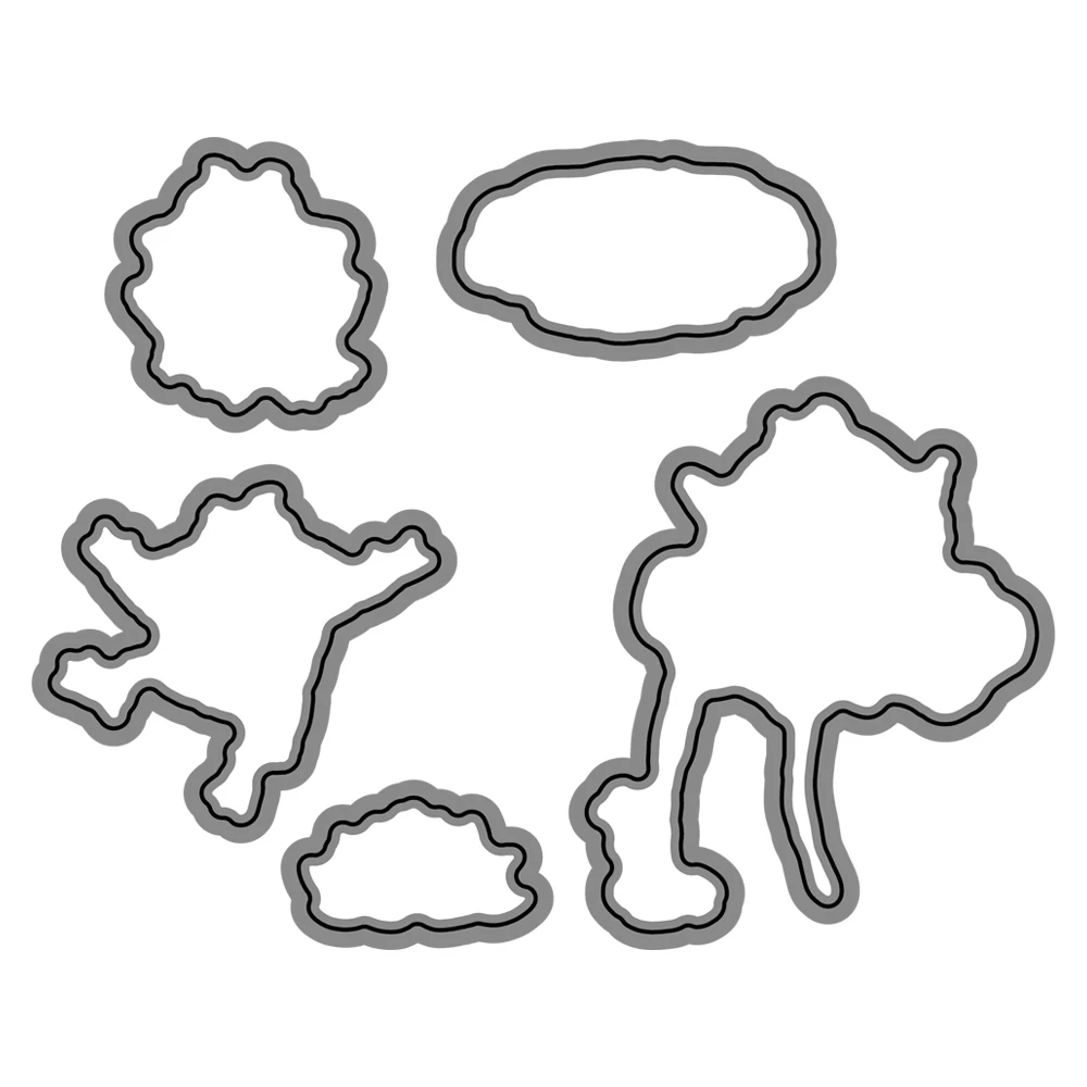 Mangocraft Cute Cartoon Frogs In Pond Metal Cutting Dies Clear Stamps DIY Scrapbooking Cut Dies Silicone Stamps For Cards Albums