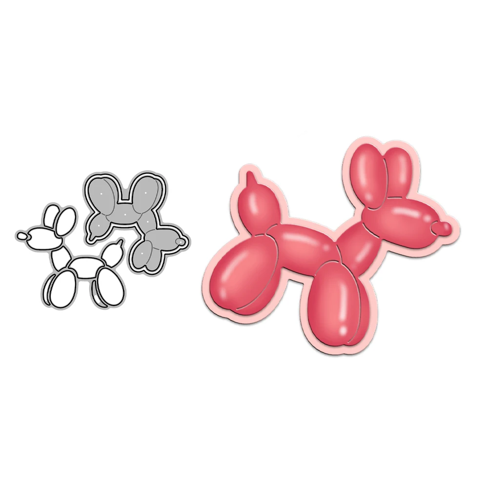 Balloon Dog Animal Metal Cutting Dies Scrapbooking Card Making Craft