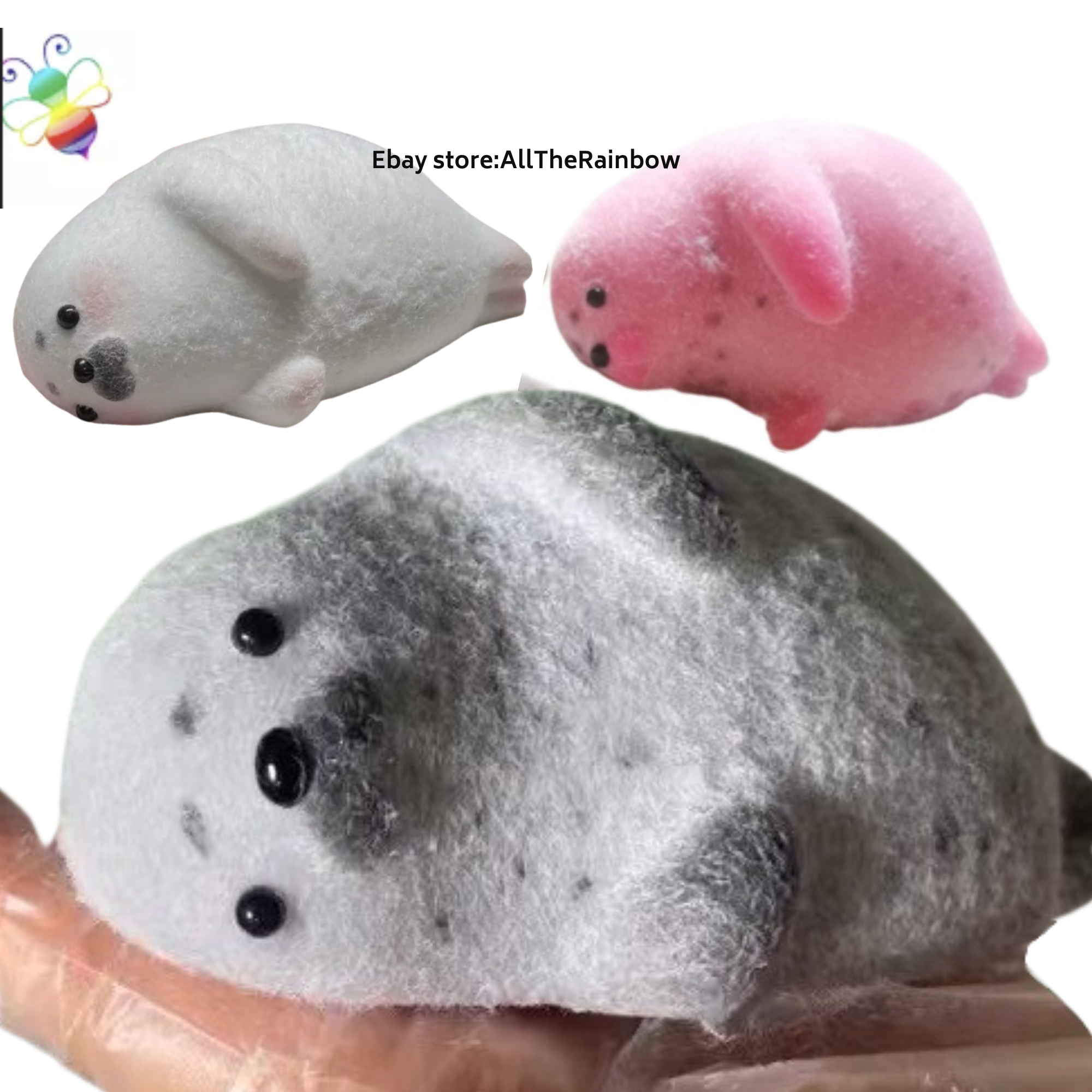 Soft Furry Squishy Seal Anti Stress Squeezable Stress Relieve Unwind Toy Gift