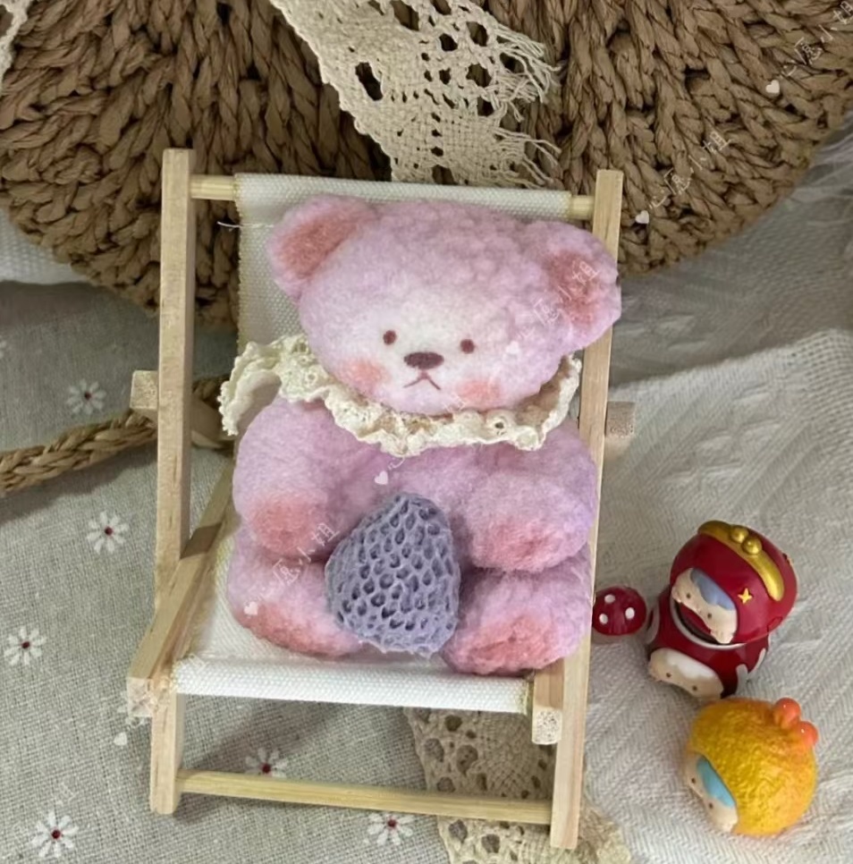 Furry Teddy Bear Squishy Squeezable Anti Stress Relieve Sensory Fidget Toys