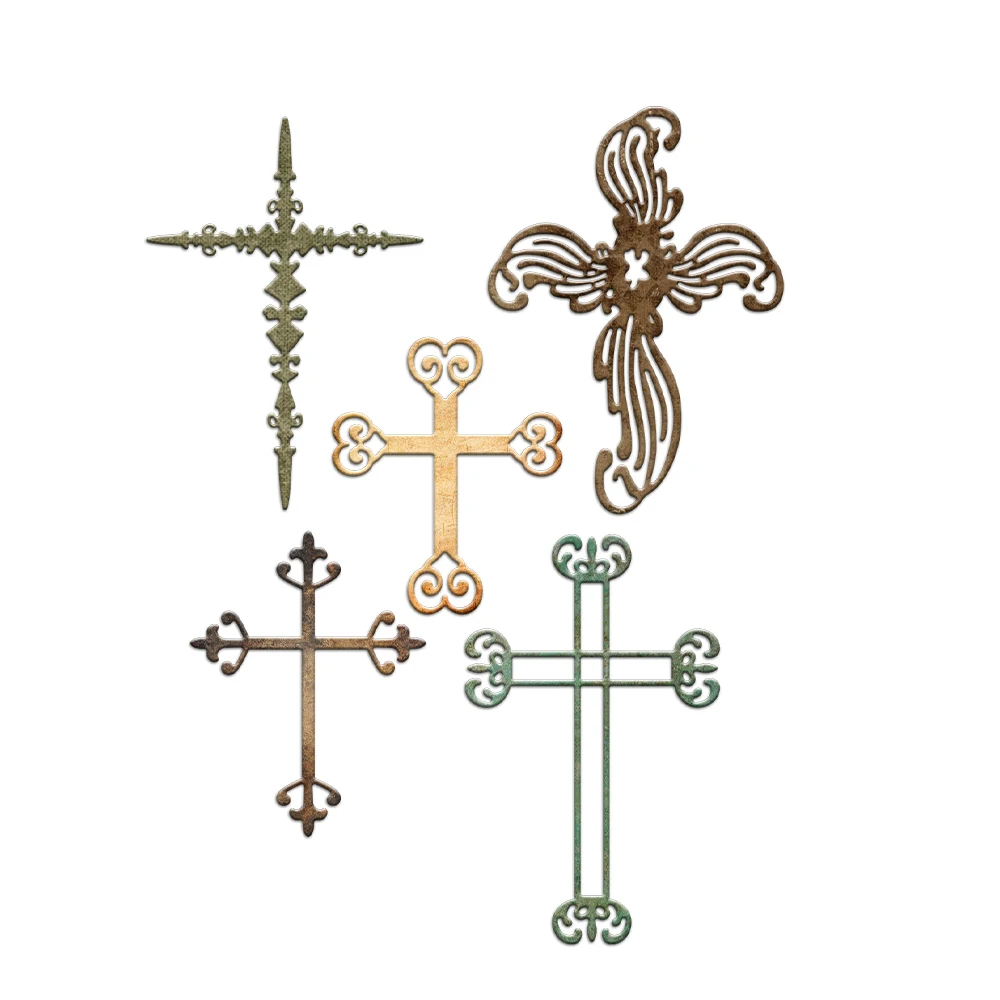 MangoCraft Hollow Cross Mini Cutting Dies DIY Scrapbooking Supplies Metal Dies Knife Mold For Card Making Albums Decor