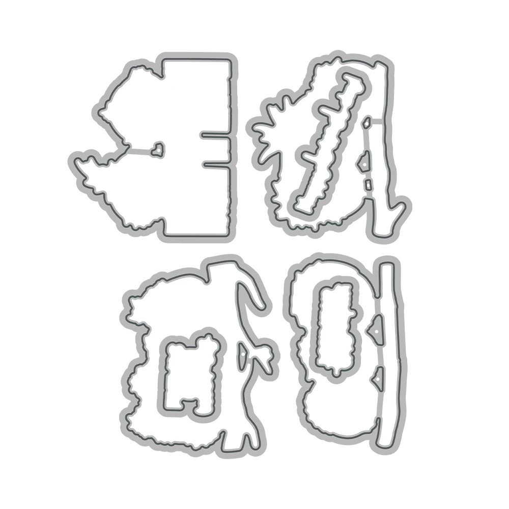 Mangocraft Funny Birds Cutting Dies Clear Stamp DIY Scrapbooking Supplies Metal Dies Silicone Stamp For Cards Albums Decor