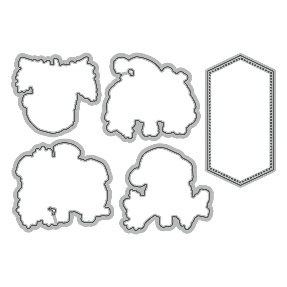 Mangocraft Cute Christmas Birds In Hats Cutting Dies Clear Stamp Stencil DIY Scrapbooking Metal Dies Silicone Stamp For Cards