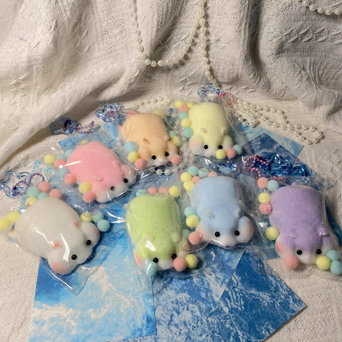 Soft Furry Laying Hamster Squishy Squeezable Anti Stress Anxiety Relief Toy Gift