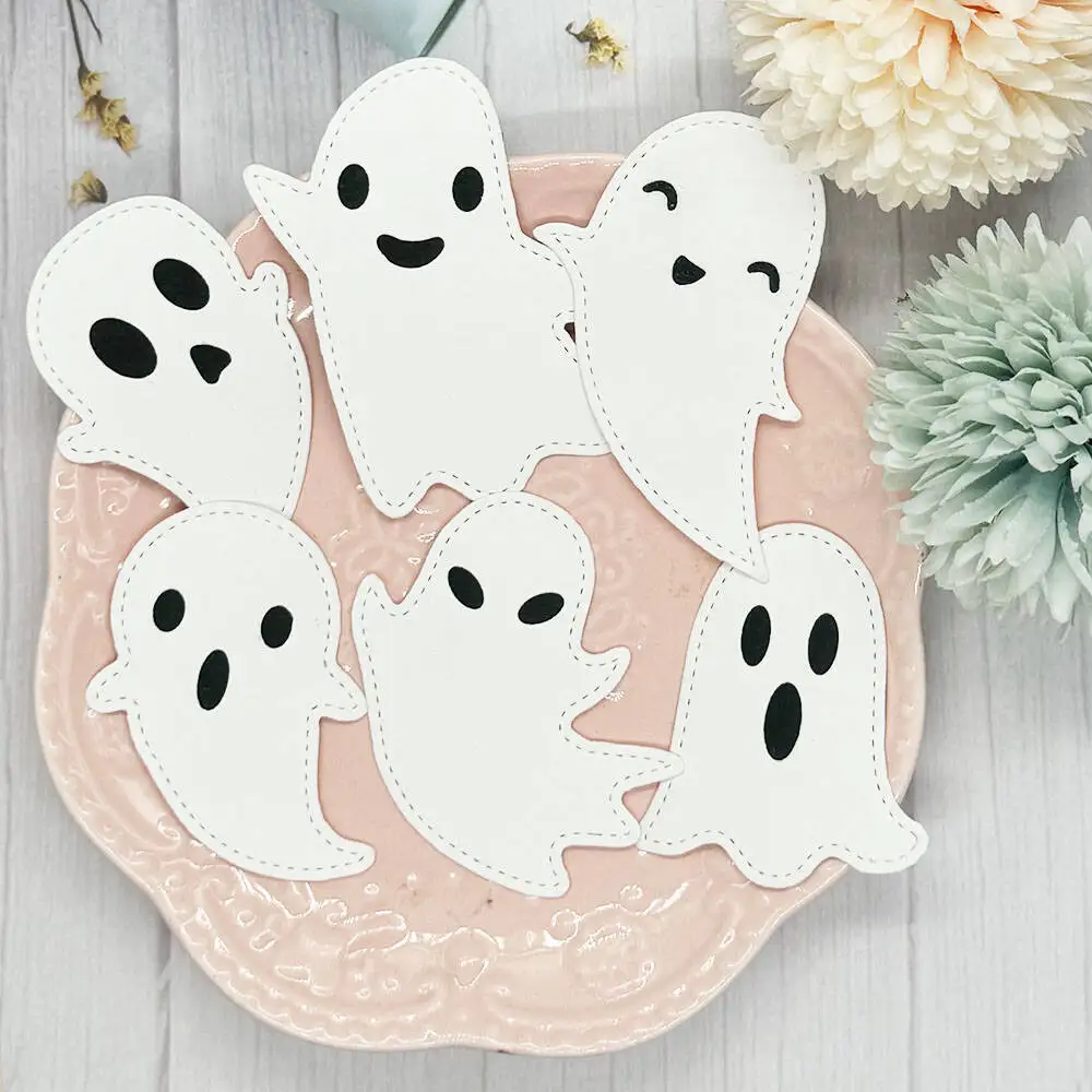 Halloween Adorable Ghosts Metal Cutting Dies Scrapbooking Card Decorative Craft