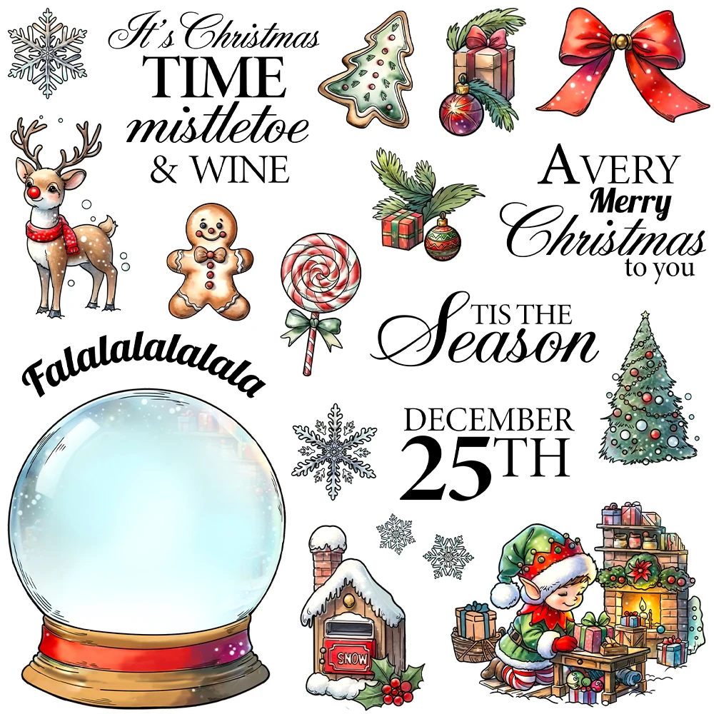 Christmas Elk Silicone Stamps & Metal Dies Set - Card Making & Scrapbooking Craft Kit