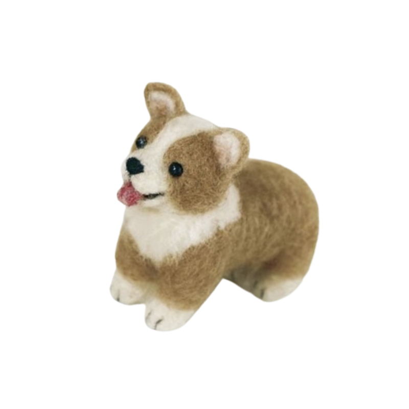 Cute Pet Dog Animal Wool Needle Felting Craft Material Kit