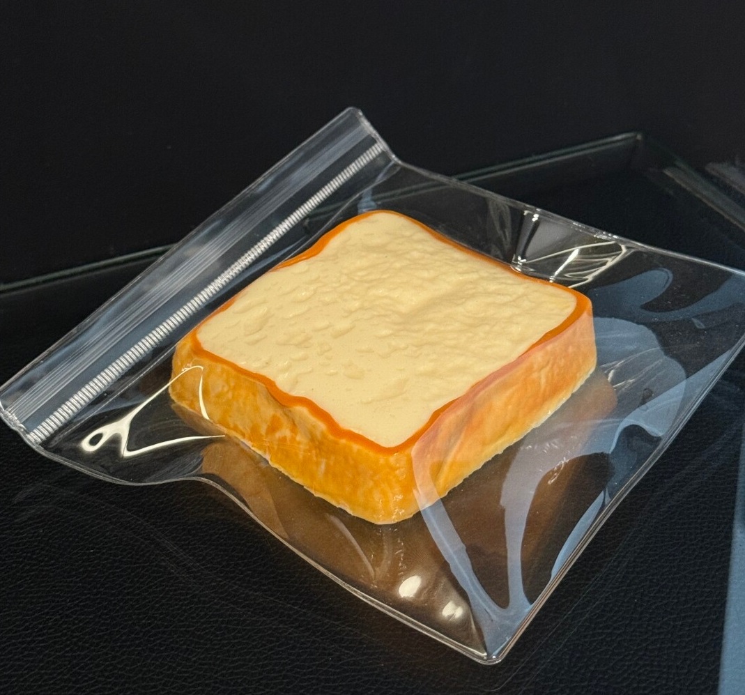 Soft Taba Toast Food Shape Squishy Squeezable Anti Stress Anxiety Fidget Toy