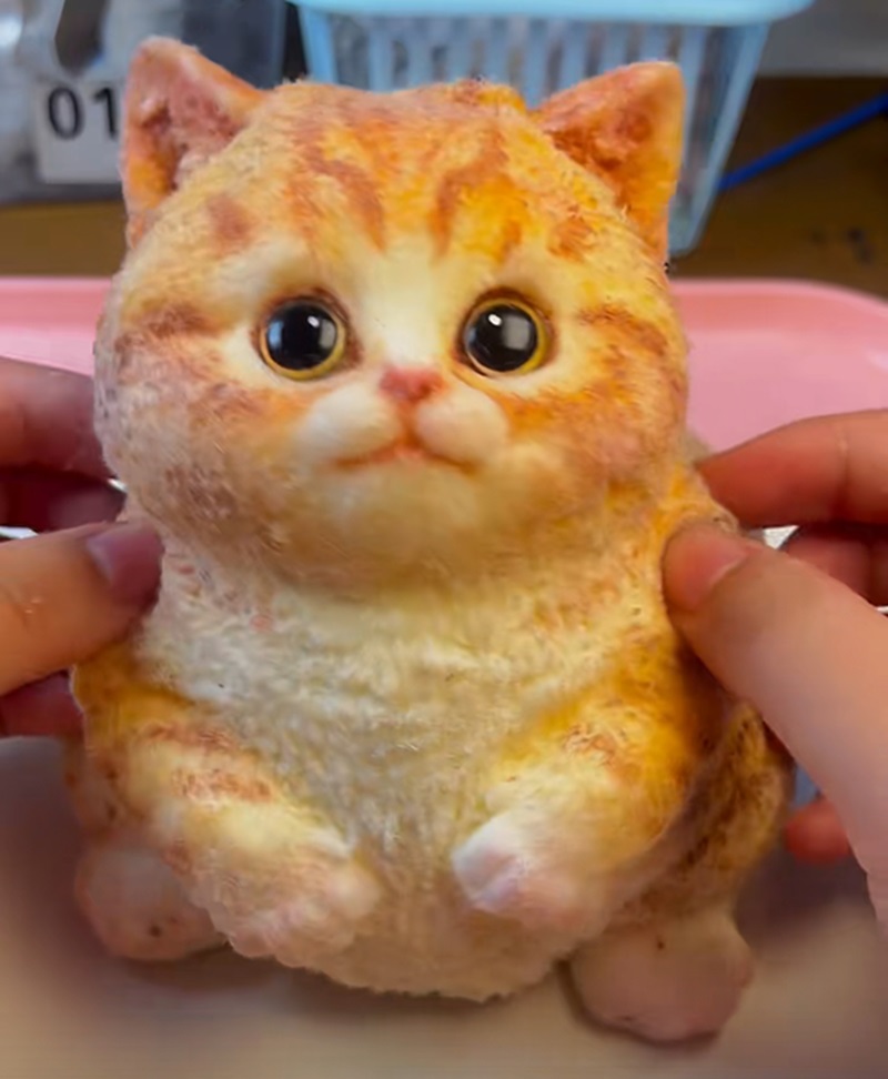 Furry Chubby Orange Squishy Squeezable Unwind Anxiety Stress Relive Fidget Toys