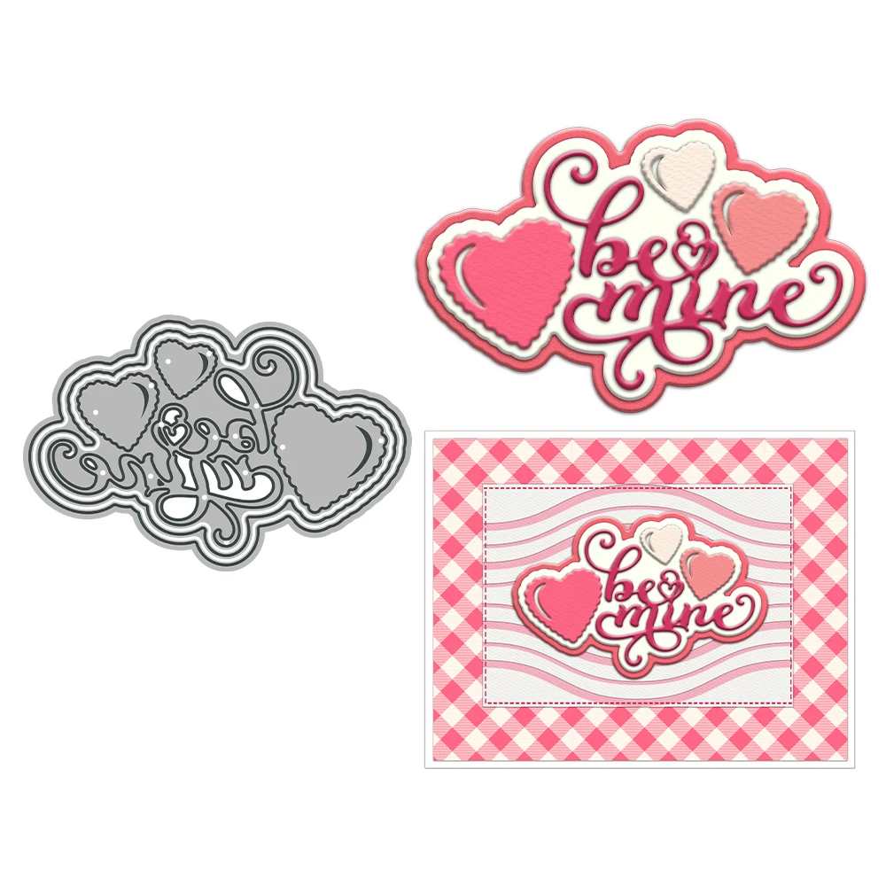 Valentine's Be Mine Love Hearts Metal Cutting Dies Scrapbook Card Making Craft