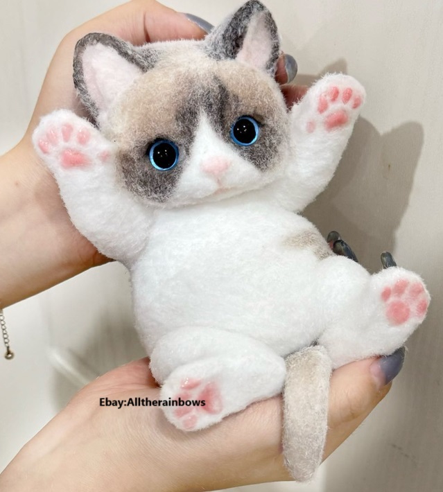 Furry Big Chubby Kitty Cat Squishy Squeezable Anxiety Stress Relive Fidget Toys