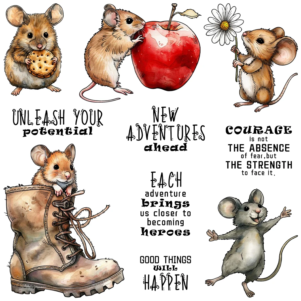 Mouse Mice Each Adventure Brings Us Closer to Becoming Heroes Clear Stamps Craft