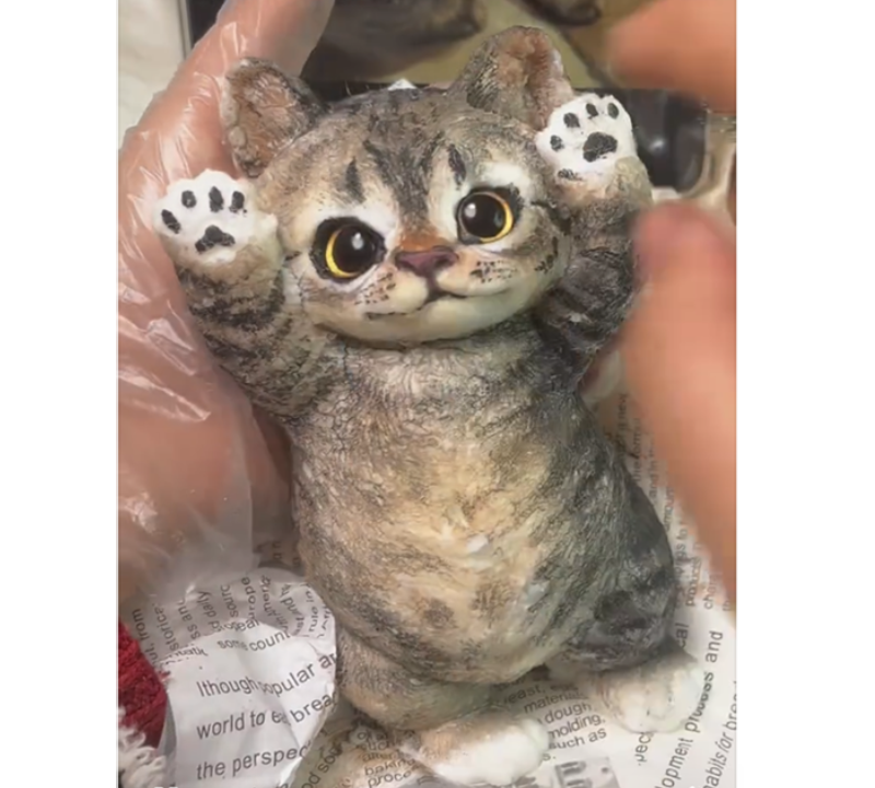 Handmade Chubby Furry Cat Squishy Squeeze Anxiety Stress Relive Fidget Toys