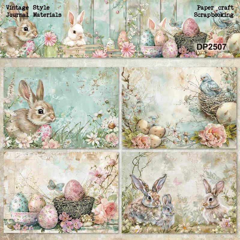 Panalisacraft 8 sheets A5 size Vintage Style Scrapbooking patterned paper Fancy Card Pack Light weight Craft Paper Card