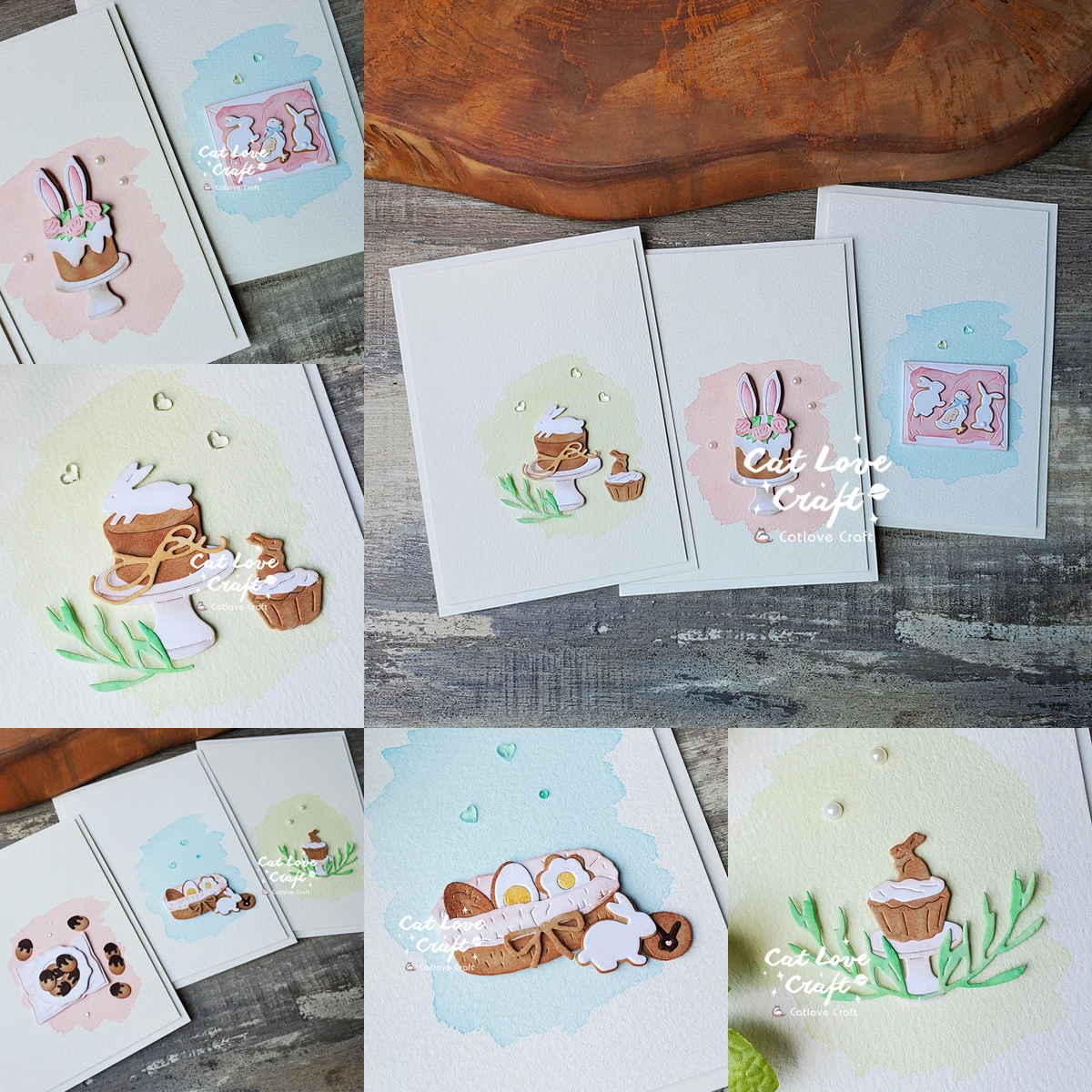 Easter Rabbit Cake Cookies Cupcake Chocolate Eggs Metal Cutting Dies Card Craft