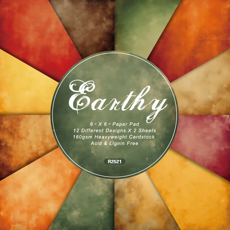 Bold Autumn Colors Brown Orange Red Green Scrapbook Card Journal Craft Paper