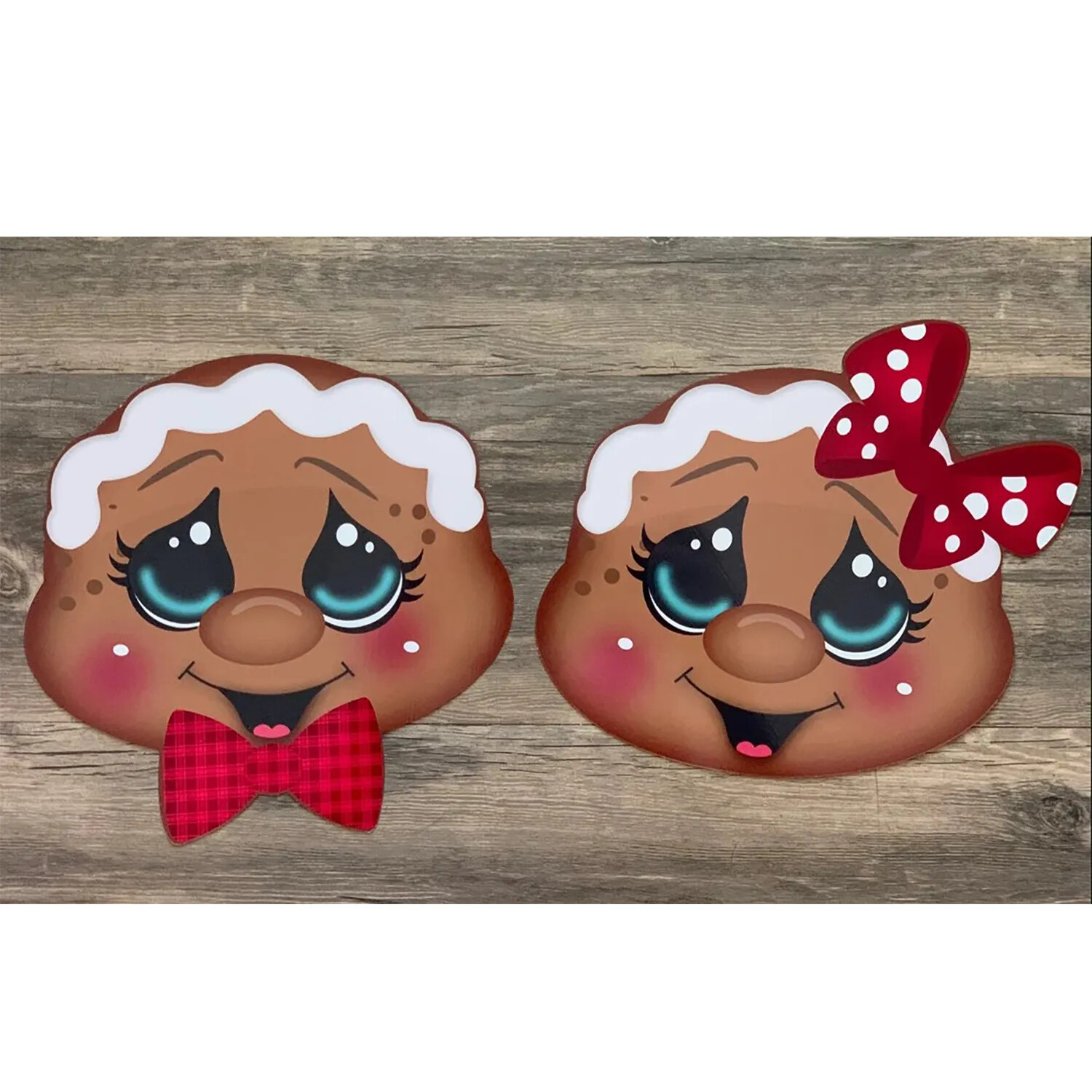 Christmas Gingerbread Man Woman Heads Metal Cutting Dies Scrapbook Card 2 Styles