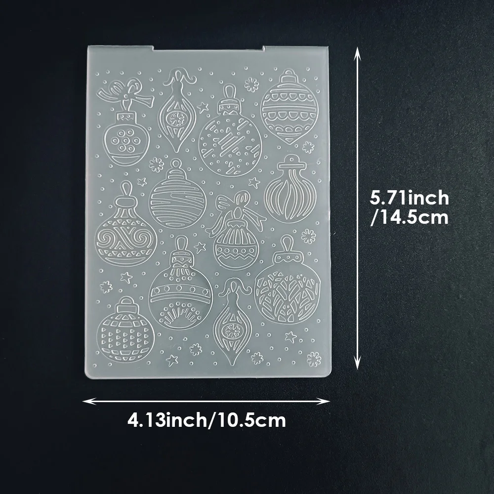 AZSG Merry Christmas Embossing Folder Transparent Plastic Plates Design For DIY Paper Card Decoration Embossing Cutting