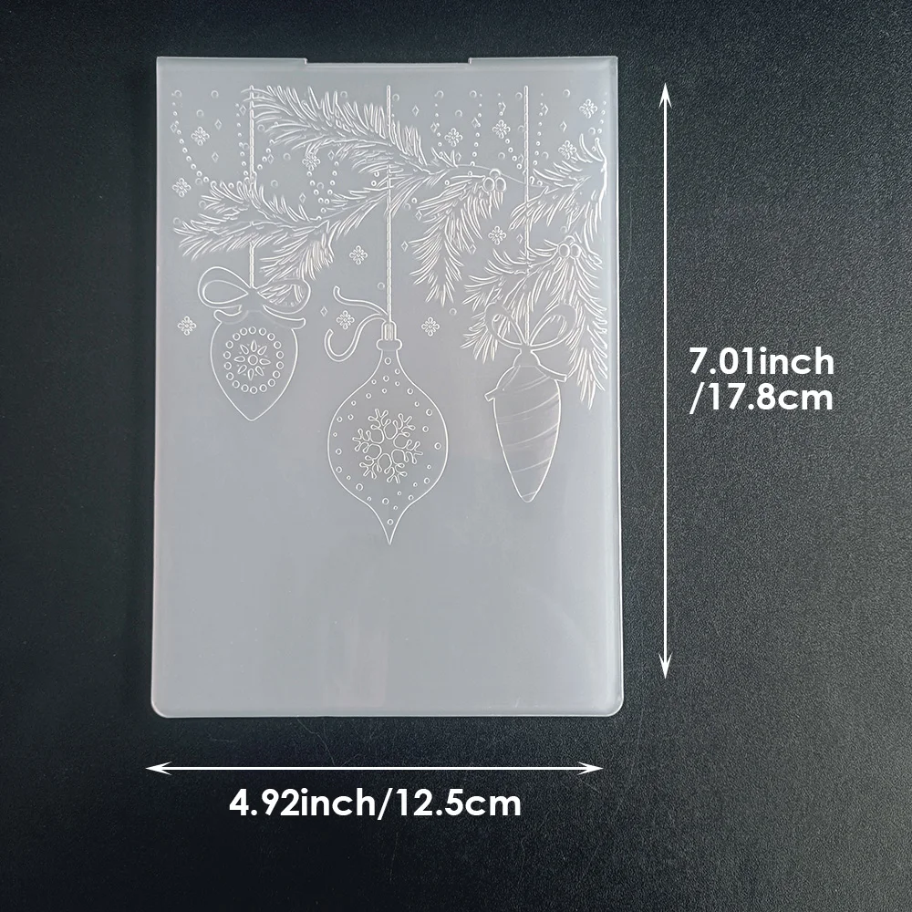 AZSG Merry Christmas Embossing Folder Transparent Plastic Plates Design For DIY Paper Card Decoration Embossing Cutting