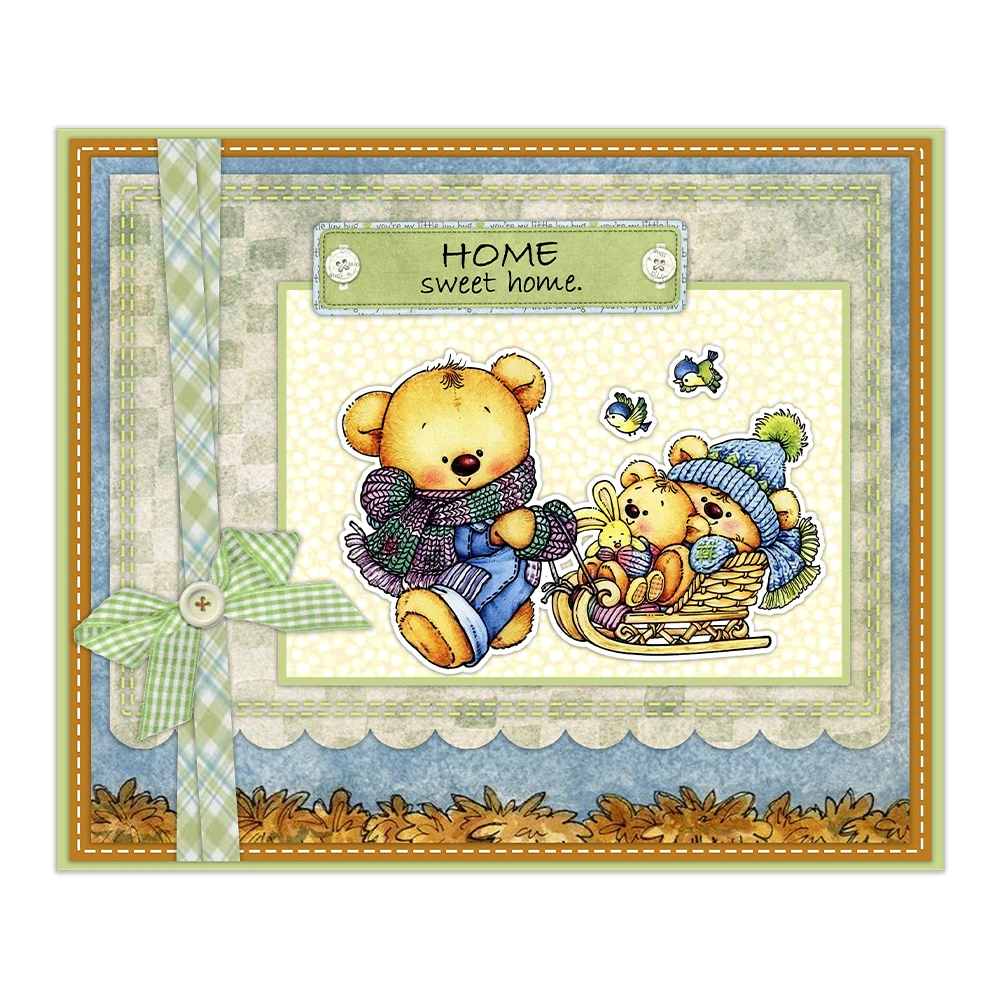 Mangocraft Cute Doll Bear Family Clear Stamp DIY Scrapbooking Supplies Silicone Stamp For Card Making Albums Crafts Decor Mangocraft Cute Doll Bear Family Clear Stamp DIY Scrapbooking Supplies Silicone Stamp For Card Making Albums Crafts Decor