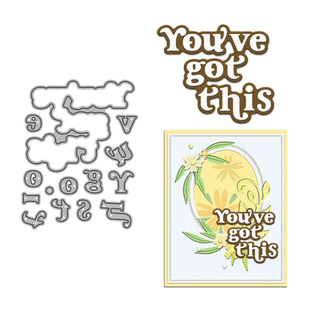 You've Got This Phrase Border Metal Cutting Dies Scrapbooking Card Craft