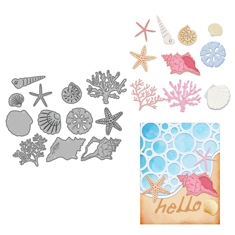 MangoCraft Starfish Shaker Cutting Dies DIY Scrapbooking Supplies Metal Dies Knife Mold For Card Making Albums Crafts Decor
