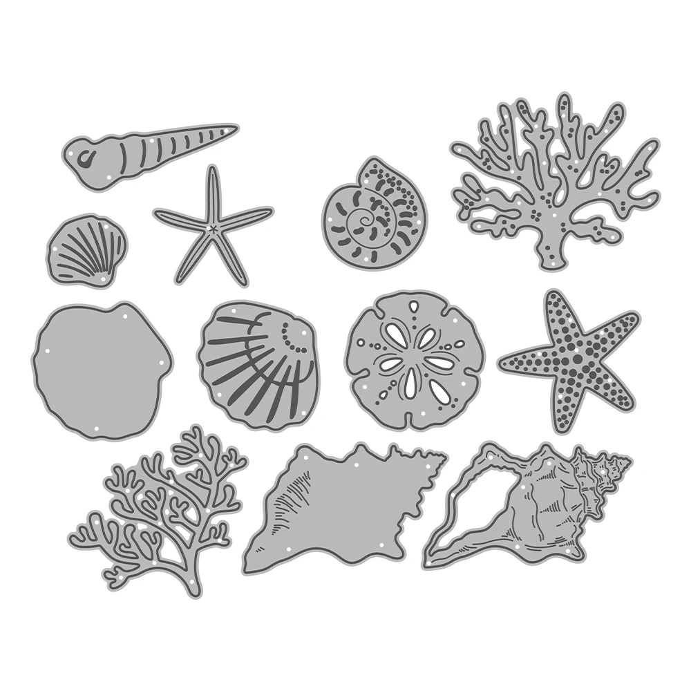 MangoCraft Starfish Shaker Cutting Dies DIY Scrapbooking Supplies Metal Dies Knife Mold For Card Making Albums Crafts Decor