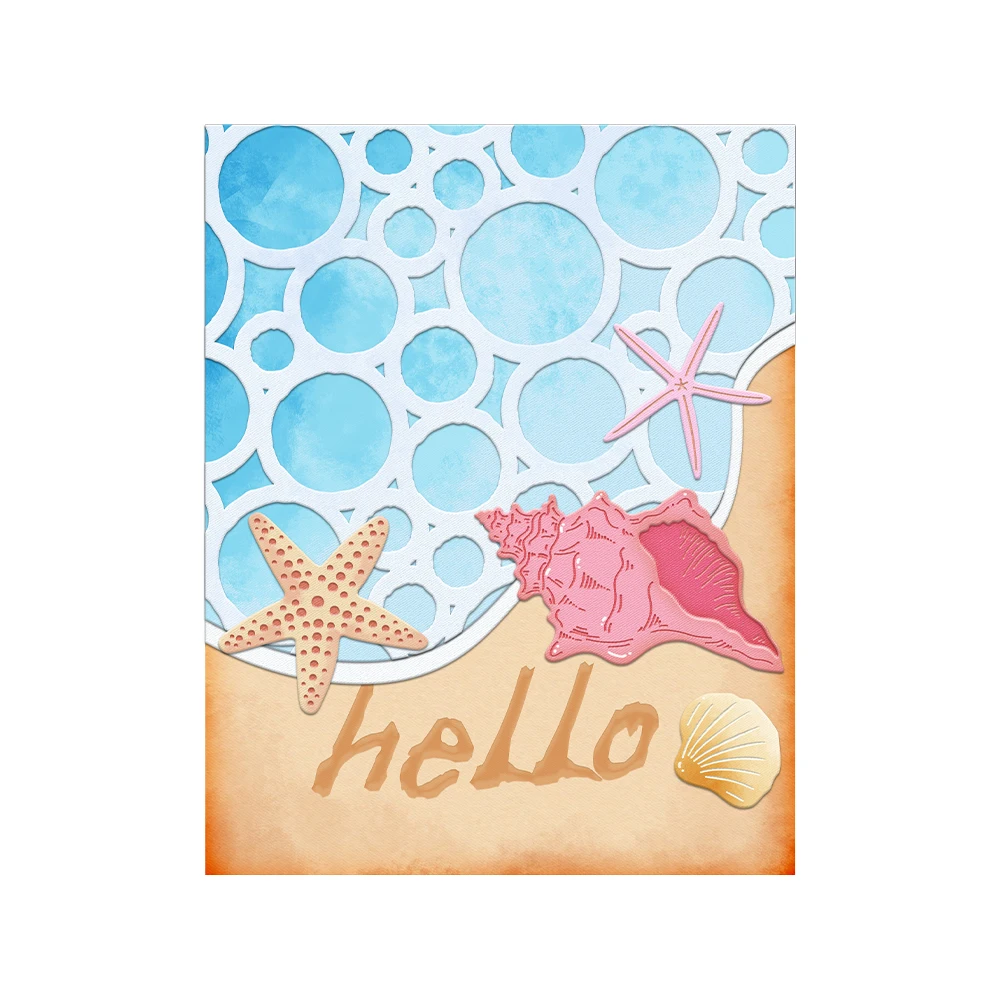 MangoCraft Starfish Shaker Cutting Dies DIY Scrapbooking Supplies Metal Dies Knife Mold For Card Making Albums Crafts Decor