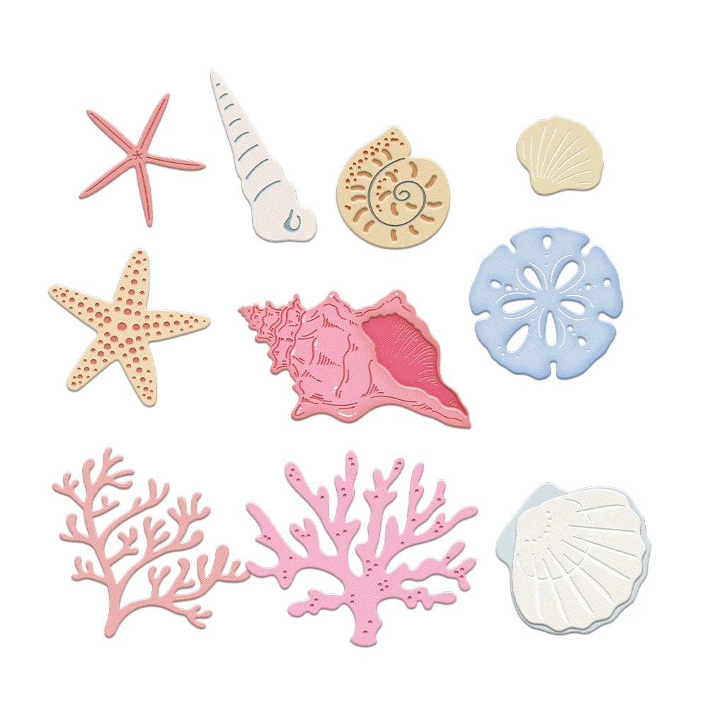 MangoCraft Starfish Shaker Cutting Dies DIY Scrapbooking Supplies Metal Dies Knife Mold For Card Making Albums Crafts Decor