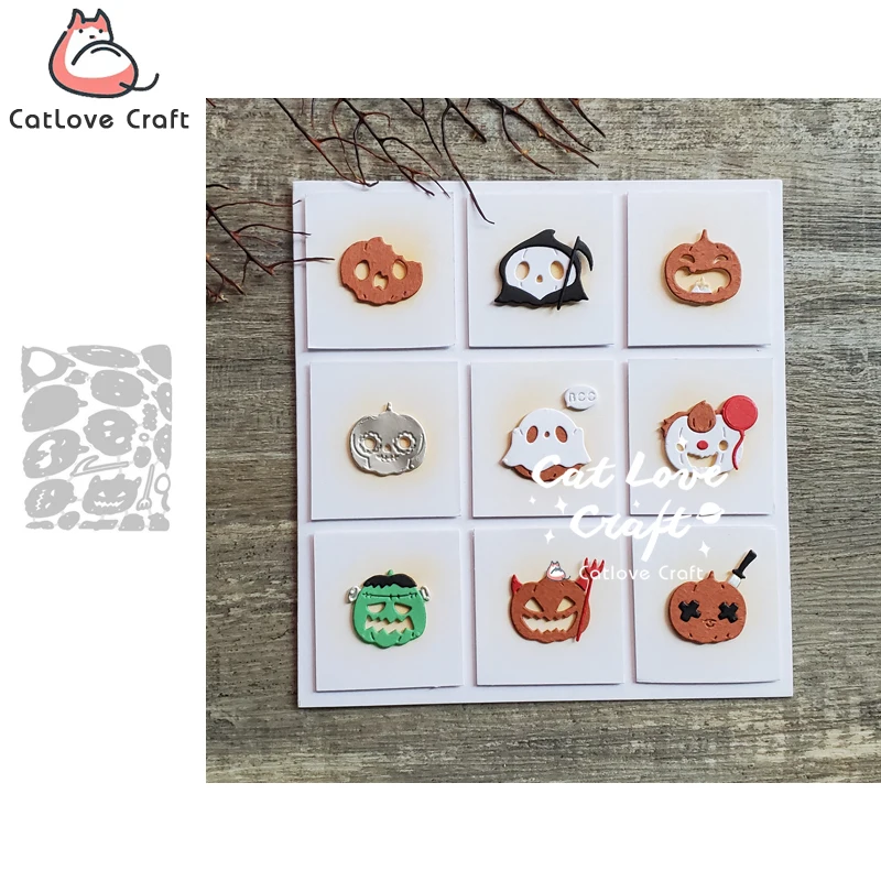 Halloween Pumpkin Jack O Lanterns Costume Collection Metal Cutting Dies Craft