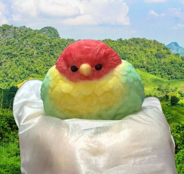 Furry Parrot Bird Taba Squishy Squeezable Nervous Anxiety Relieve Fidget Toys