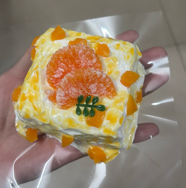 Mango Orange Cream Cake Taba Squishy Squeezable Anxiety Relieve Fidget Toys