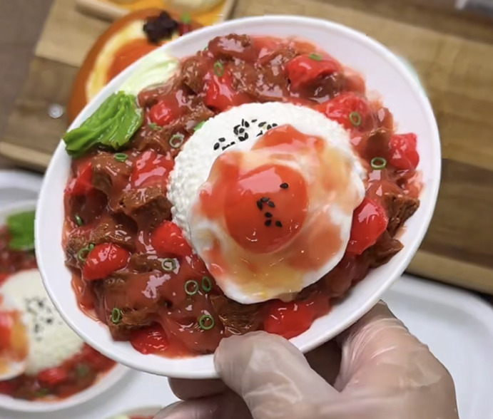 Braised Beef Egg Food Taba Squishy Squeezable Stress Relief Fidget Toys Gift