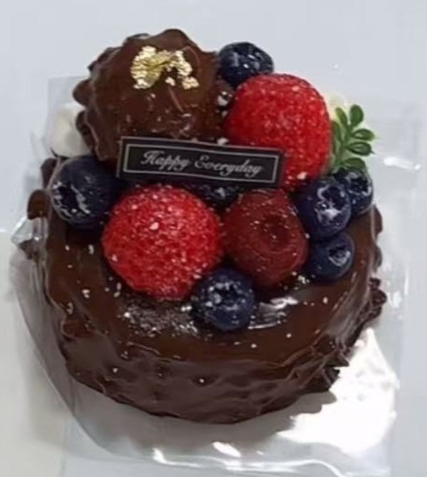 Realistic Chocolate Strawberry Cake Food Squishy Stress Relief Fidget Toy Gift