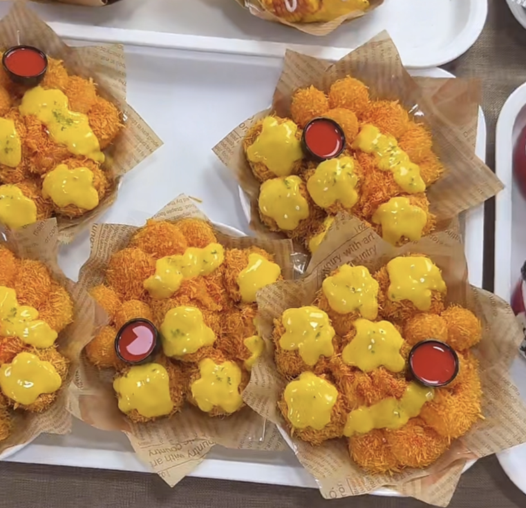 Crispy Potato Cheese Balls Food Taba Squishy Stress Relief Kawaii Fidget Toy