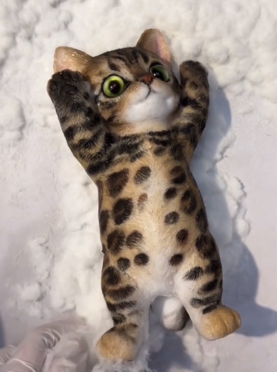 Furry Big Bengal Cat Taba Squishy Squeezable Stress Anxiety Stress Relief Toy