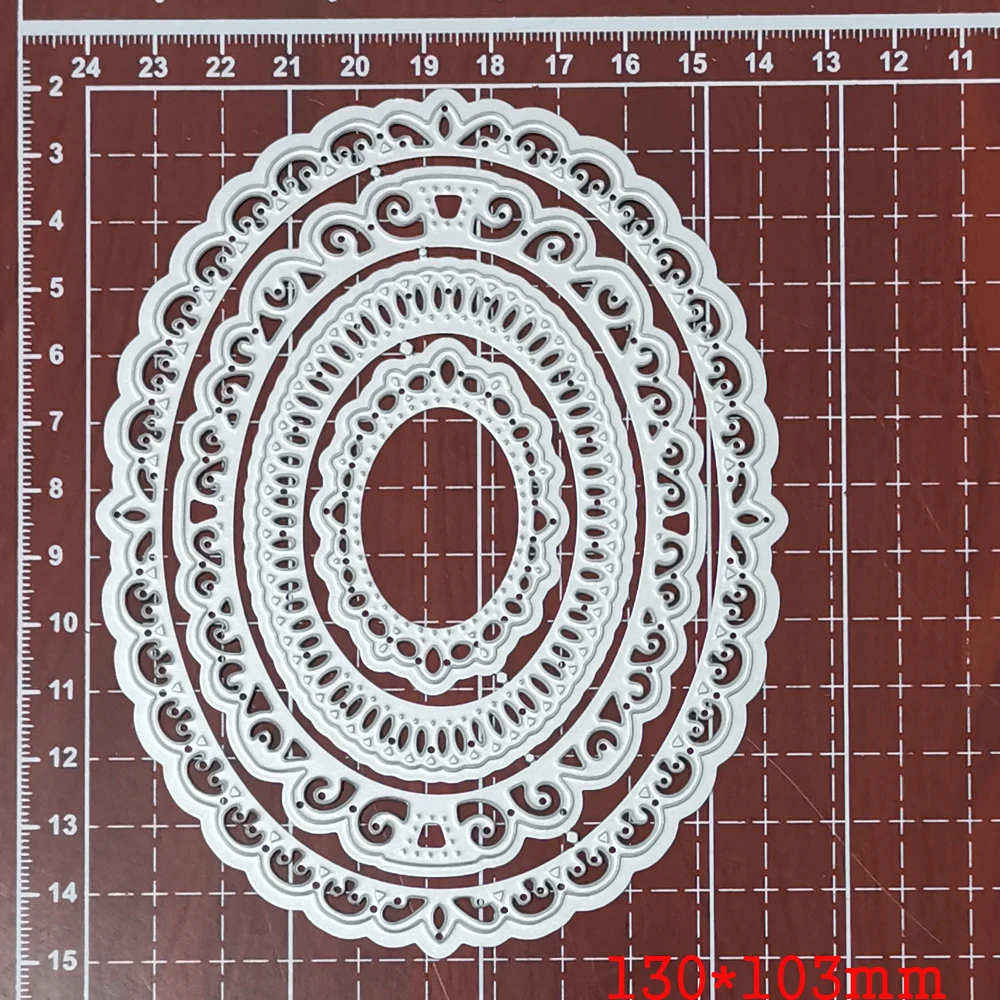 Doily Lace Edge Oval Frames Metal Cutting Dies Scrapbook Decorative Card Craft