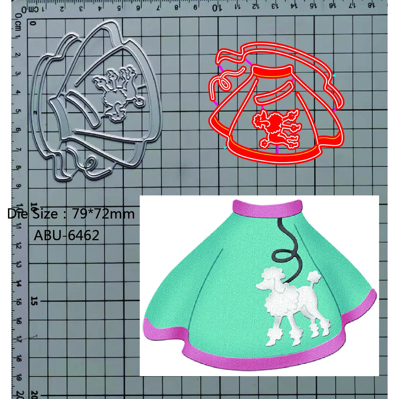 Poodle Shirt Metal Cutting Dies Scrapbooking Decorative Card Making Craft