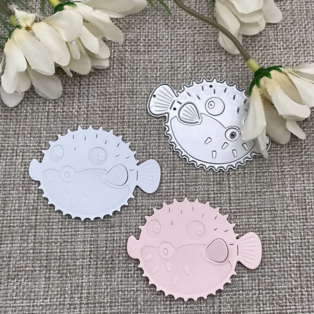 Blowfish Fish Metal Cutting Dies Scrapbooking Card Making Paper Craft
