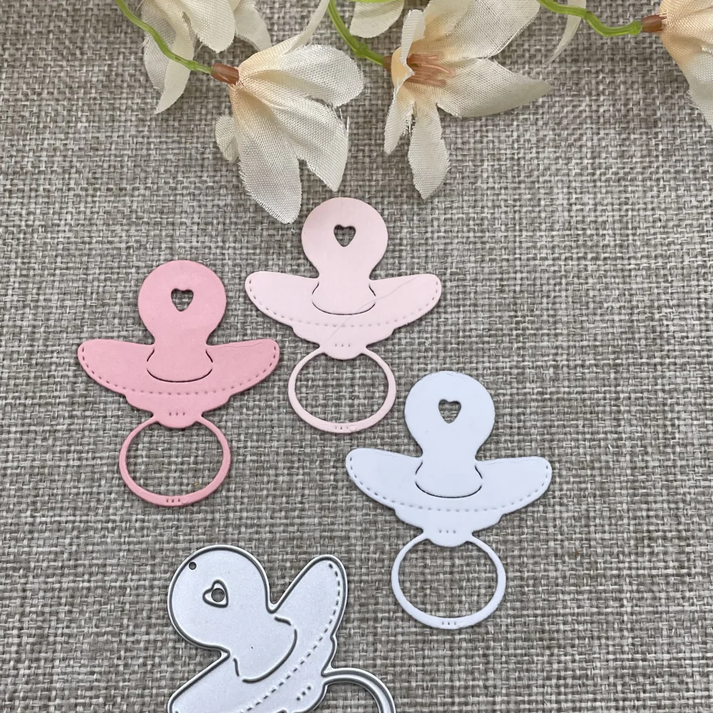 Baby Pacifier Heart Shape Metal Cutting Dies Scrapbooking Decorative Card Craft