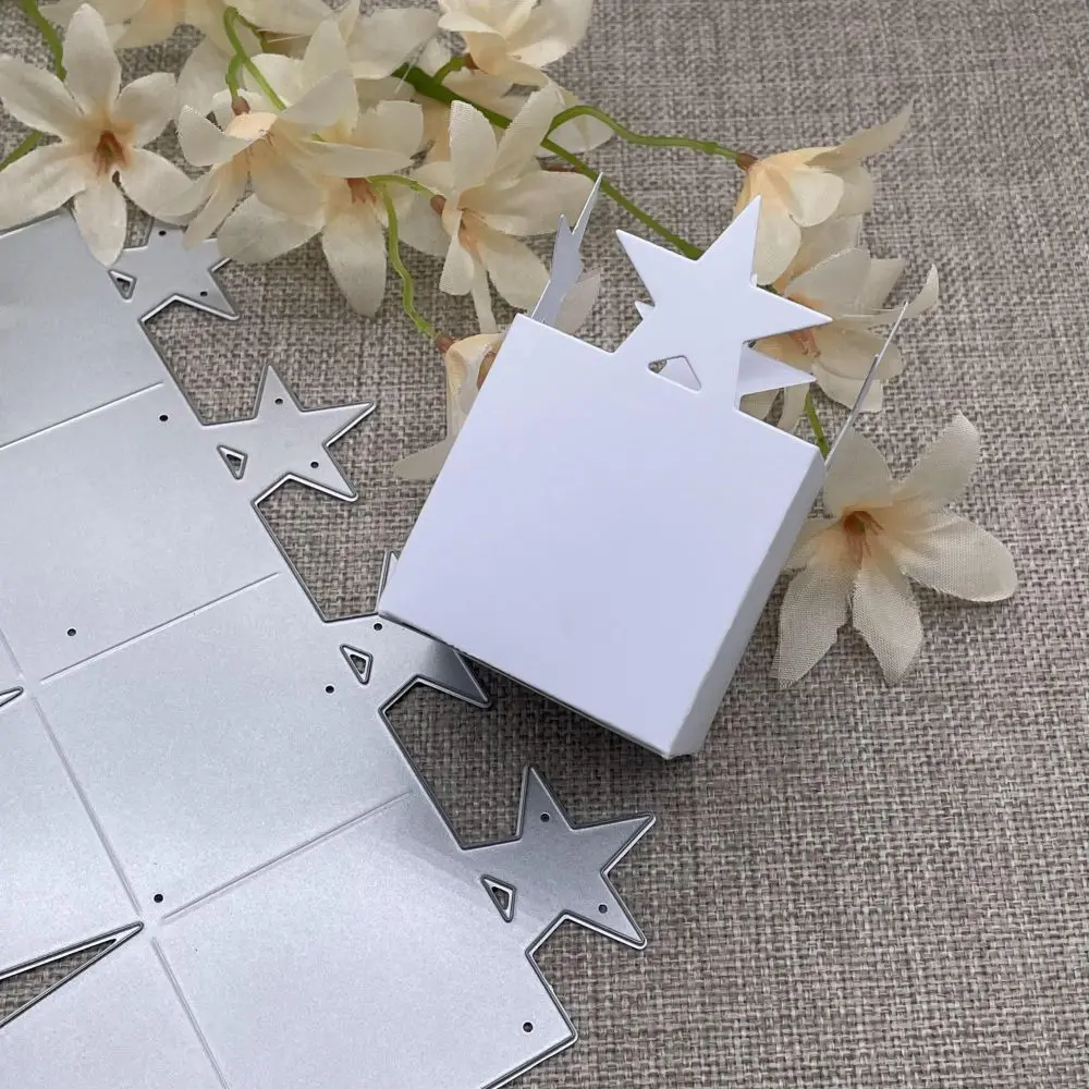 3D Star Topped Gift Box Metal Cutting Dies Scrapbooking Card Paper Craft